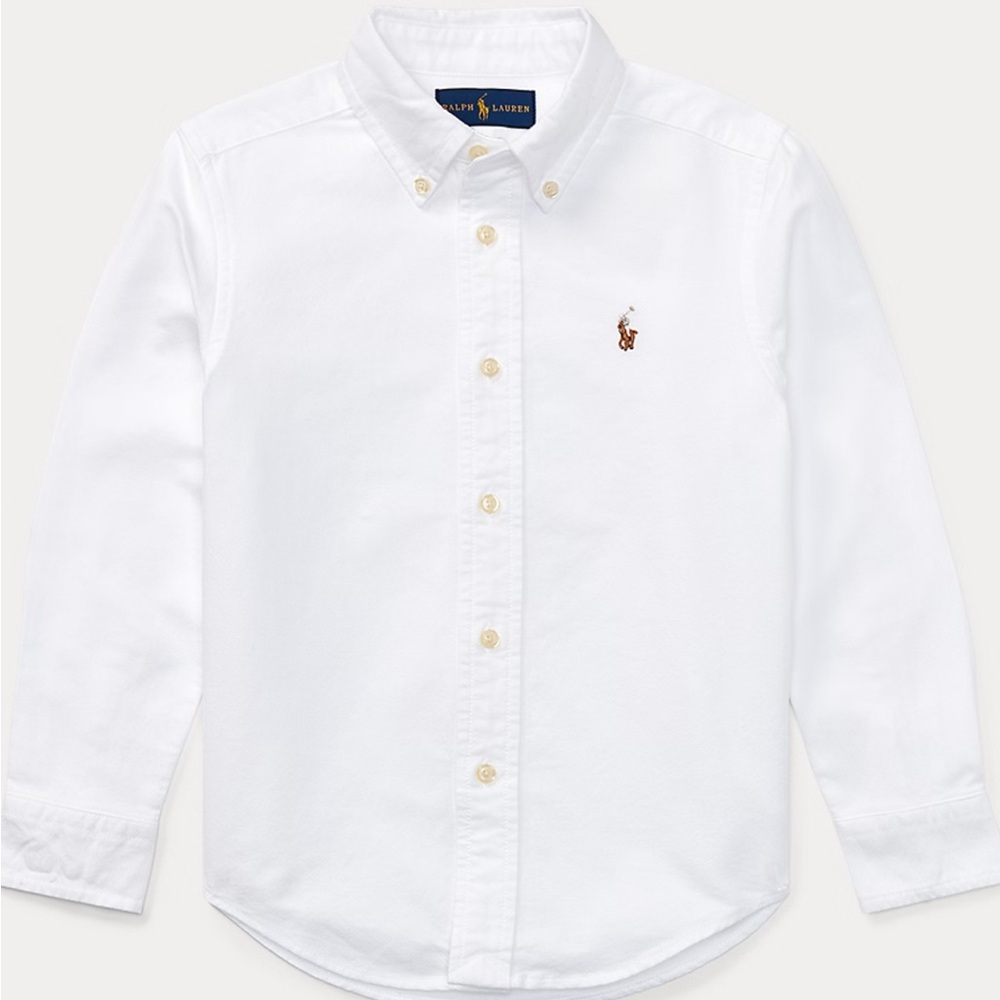 Ralph Lauren White Button Down Shirt for Kids
